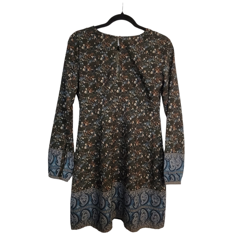 Abercrombie & Fitch Boho Dress Floral Paisley Satin Womens Small
